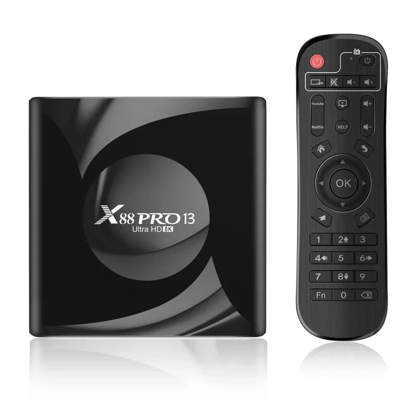 X88 Pro 13 Ultra HD 8K Smart TV Box Android 13.0 RK3528 2GB16GB 4GB 32GB/64GB Wifi6 BT5.0 2.4G&amp;5G Wifi Media Player Set Top Box
