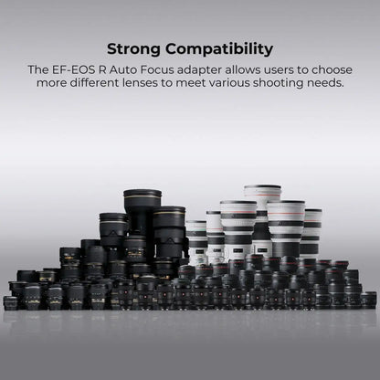 K&amp;F CONCEPT EF to EOS R Adapter Auto Focus Lens Mount Adapter for Canon EF EF-S Lens to Canon EOS R/RF R3 R6 R50 Mount Cameras