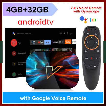 Amlogic S905X4 androidtv 11.0 Smart TV Box VONTAR X4 ATV Android 11 Media Player Google Voice Input AV1 1000M Dual Wifi 4GB RAM