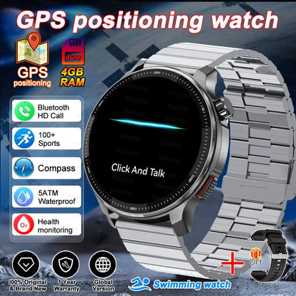 Fashion Smart Watch Men 4GB Memory Local MusicVideo Player AMOLED Always show Sport Watch Waterproof GPS Offline Maps Smartwatch
