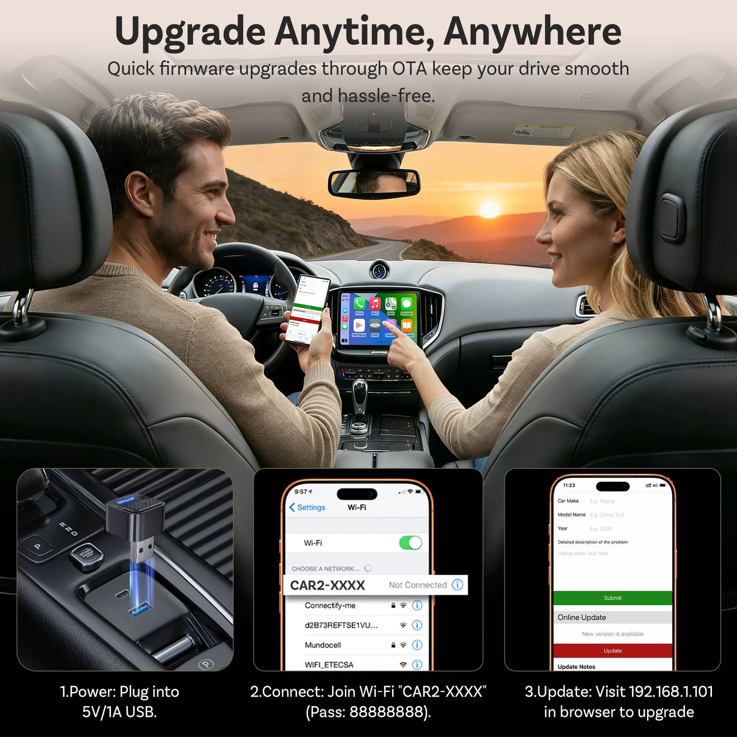 Ottocast Mini Core Wireless CarPlay Adapter